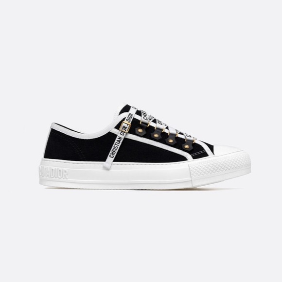 DIOR LOW TOP SNEAKER IN BLACK CANVAS - Picture 2 of 4